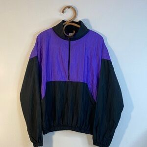 Purple and Black Windbreaker Jacket